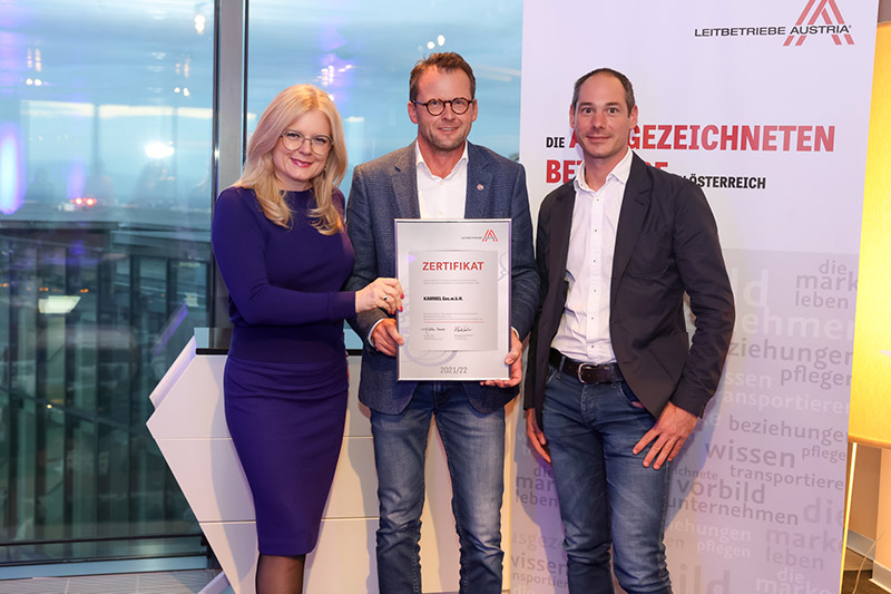 KAMMEL erhält Leitbetriebe Austria-Zertifikat