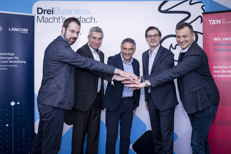 Drei schließt Partnerschaft mit Lancom Systems und T&N