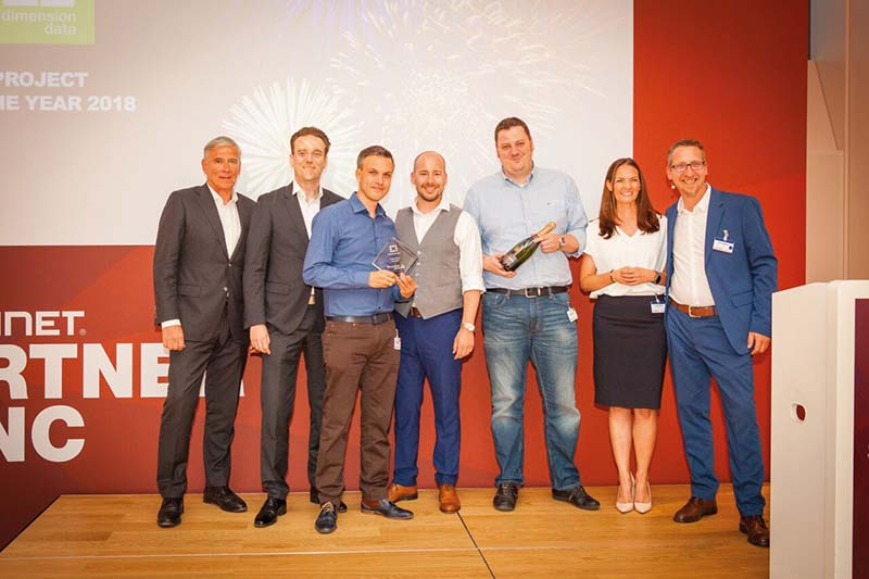 Foto: Der Preis »Fortinet Project of the Year 2018« geht 2019  an Dimension Data.